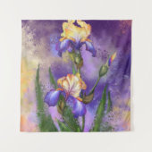 Mooie Iris bloemen tapijt Wandkleed (Voorkant)