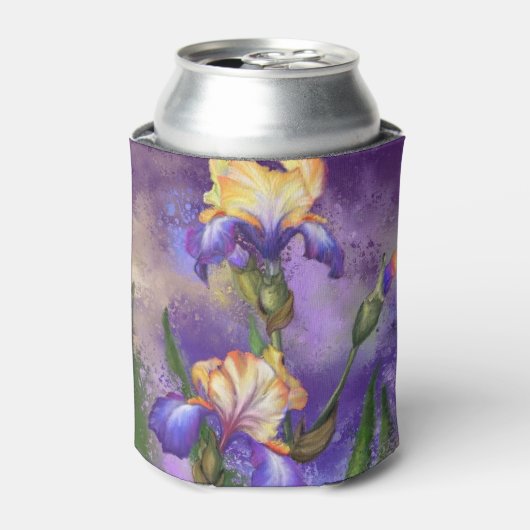 Mooie Iris Flower Koelbox Blikjeskoeler (Blikje Voorkant)