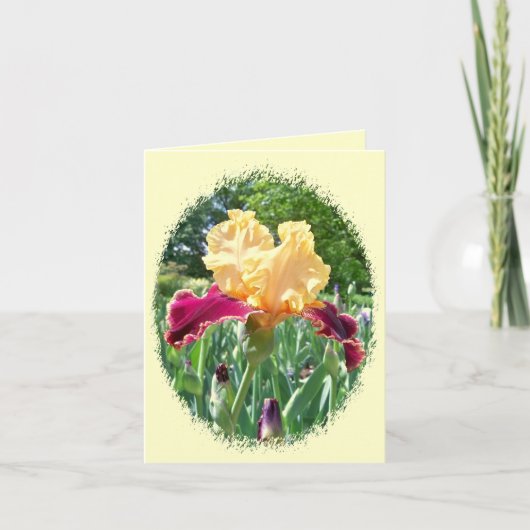 Mooie Iris Notecard Kaart (Voorkant)