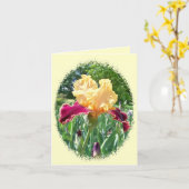 Mooie Iris Notecard Kaart (Gele Bloem)