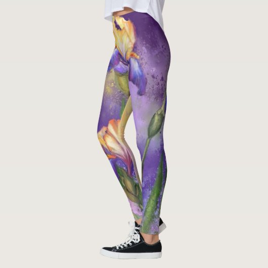 Mooie Iris-ventilator - gemanipuleerde kunstschild Leggings (Links)