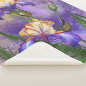 Mooie Iris-ventilator - gemanipuleerde kunstschild Sherpa Deken (3/4)