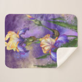 Mooie Iris-ventilator - gemanipuleerde kunstschild Sherpa Deken (Voorkant (horizontaal))