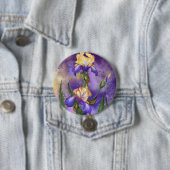 Mooie Iris-ventilator - Kunstschilderijen Ronde Button 7,6 Cm (In situ)