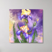 Mooie Iris-ventilator - Migned Painting Art Canvas Afdruk (Voorkant)