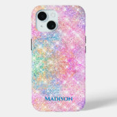 Mooie iriserende eenhoorn roze nepschitterende mon Case-Mate iPhone case (Achterkant)