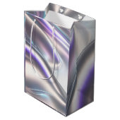 Mooie iriserende en unieke cadeauzak medium cadeauzakje (Achterkant Gekanteld)