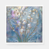 Mooie iriserende Lily of Valley reliëf glas Servet (Voorkant)