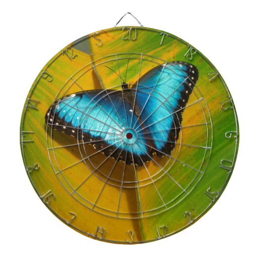 Mooie iriserende vlinder dartbord (Voorkant)