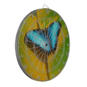 Mooie iriserende vlinder dartbord (Voorkant Links)
