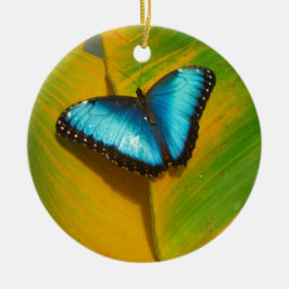 Mooie iriserende vlinder keramisch ornament