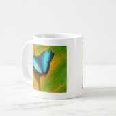 Mooie iriserende vlinder koffiemok (Voorkant links)