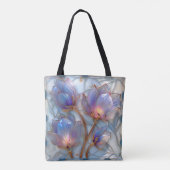 Mooie iriserende zon verlicht bloemig tote bag (Achterkant)