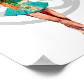 Mooie Irish Dancer Hard Shoe Celtic Knot Dance Poster (Hoek)