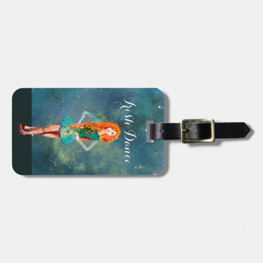 Mooie Irish Dancer Hard Shoe Dance Bagagelabel (Voorkant horizontaal)
