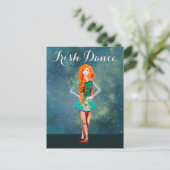 Mooie Irish Dancer Hard Shoe Dance Briefkaart (Staand voorkant)