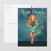 Mooie Irish Dancer Hard Shoe Dance Briefkaart (Voorkant / Achterkant)