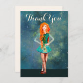 Mooie Irish Dancer Hard Shoe Dance Flat Bedankkaart (Voorkant / Achterkant)
