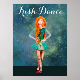 Mooie Irish Dancer Hard Shoe Dance Poster