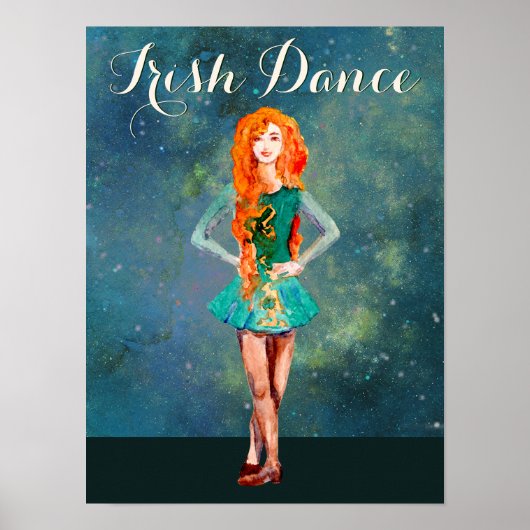 Mooie Irish Dancer Hard Shoe Dance Poster (Voorkant)