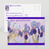 Mooie Irissen Waterverf Ansichtkaart Briefkaart (Voorkant / Achterkant)