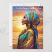 Mooie islamitische Afro-Amerikaanse vrouwen Bedankkaart (Voorkant)