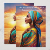 Mooie islamitische Afro-Amerikaanse vrouwen Bedankkaart (Voorkant / Achterkant)