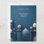 Mooie islamitische huwelijksuitnodiging kaart (Achterkant)