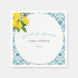 Mooie Italiaanse tegel en lime bruidsdouche  Servet