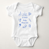 Mooie Italiaanse themababy shower cadeau Ciao Baby Romper (Voorkant)