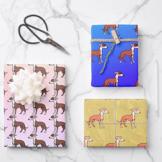 Mooie Italiaanse Windhond Afbeelding Inpakpapier Vel (Voorkant)