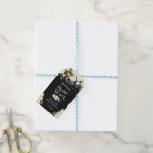 Mooie ivoorwitte bloem bruidsfeest cadeautje cadeaulabel (Met Touw)