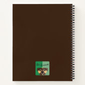 Mooie jachthond Wees dapper met potlood op groen Notitieboek (Achterkant)