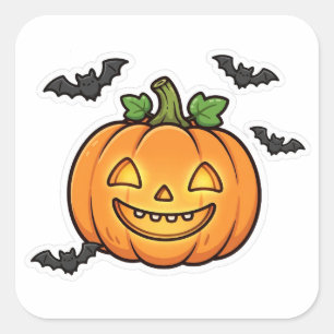 Mooie Jack O Lantern Pompoen Halloween Sticker