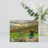 Mooie Jack The Cat's St. Patrick's Day Briefkaart (Staand voorkant)