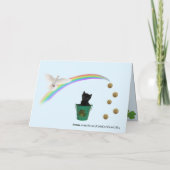 Mooie Jack The Cat's St. Patrick's Day Kaart (Achterkant)