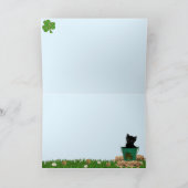 Mooie Jack The Cat's St. Patrick's Day Kaart (Binnen)