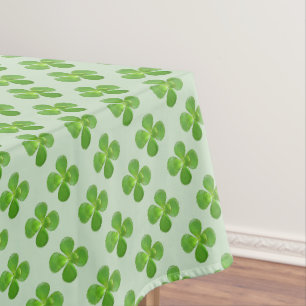 Mooie Jade Boom Groene Bladeren op Lichtgroen Tafelkleed