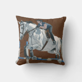 Mooie jager/Jumper Brown Horse Pillow Kussen