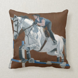 Mooie jager/Jumper Brown Horse Pillow Kussen
