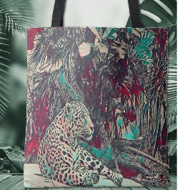 Mooie Jaguar Oerwoud Cat Tote Bag