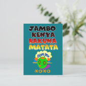 Mooie Jambo Kenia Hakuna Matata Mooie kunst Briefkaart (Staand voorkant)