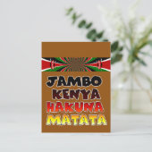 Mooie Jambo Kenia Hakuna Matata Mooie kunst Briefkaart (Staand voorkant)