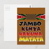 Mooie Jambo Kenia Hakuna Matata Mooie kunst Briefkaart (Voorkant / Achterkant)