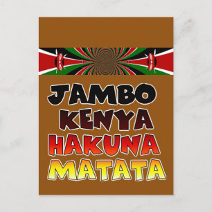 Mooie Jambo Kenia Hakuna Matata Mooie kunst Briefkaart