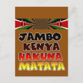 Mooie Jambo Kenia Hakuna Matata Mooie kunst Briefkaart (Voorkant)