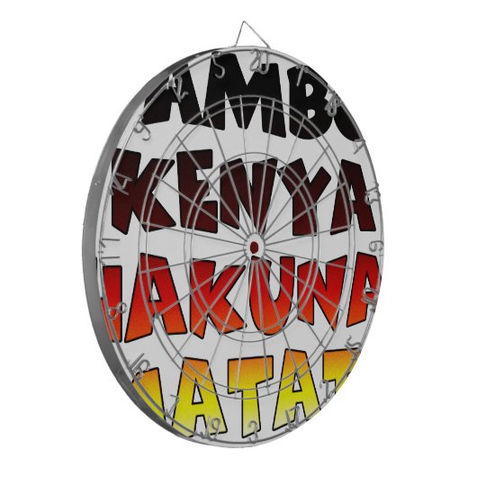 Mooie Jambo Kenia Hakuna Matata Mooie kunst Dartbord (Voorkant Links)