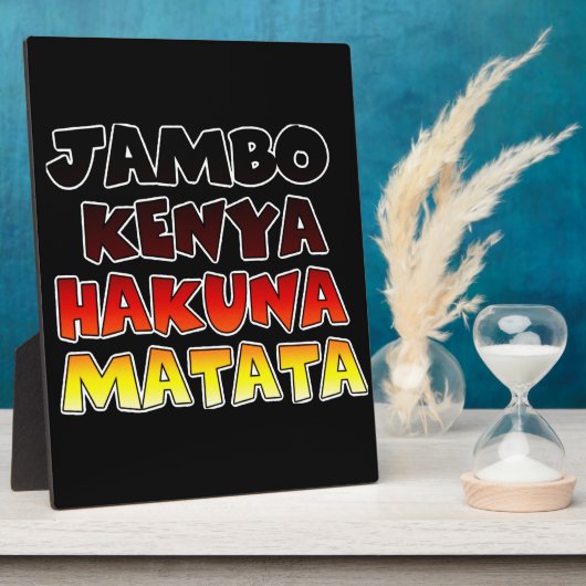 Mooie Jambo Kenia Hakuna Matata Mooie kunst Fotoplaat (Zijkant)