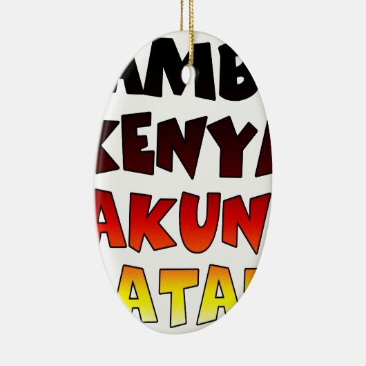 Mooie Jambo Kenia Hakuna Matata Mooie kunst Keramisch Ornament (Rechts)