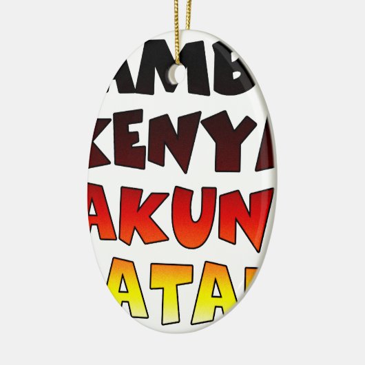 Mooie Jambo Kenia Hakuna Matata Mooie kunst Keramisch Ornament (Links)